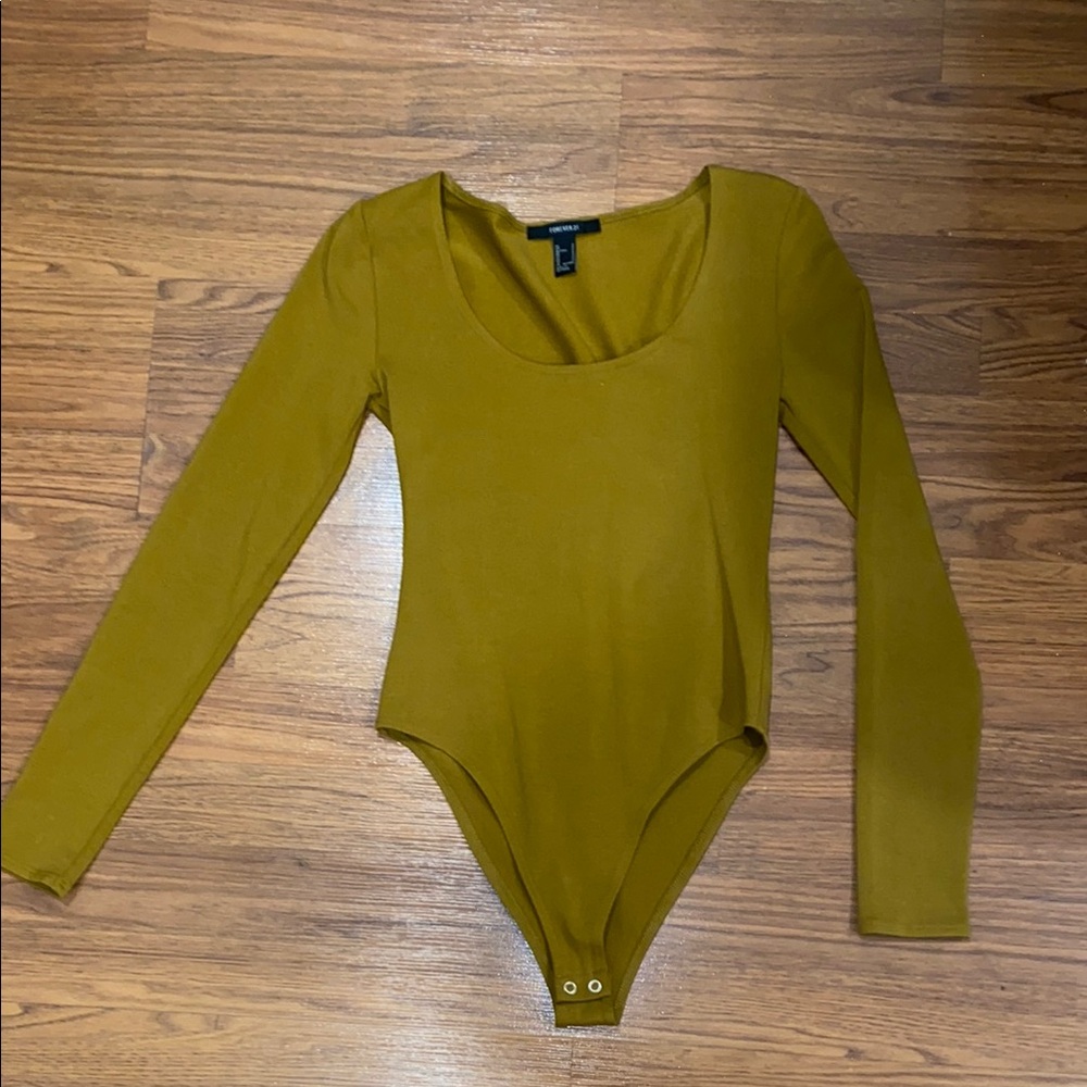 Forever 21 brown Long Sleeve Bodysuit